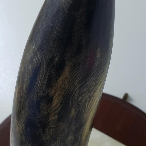 CUSTOM ABSTRACT ART FAUX RHINO 12" WOOD CARVING ON 12' PLAQUE 🦏 - Picture 6 of 12